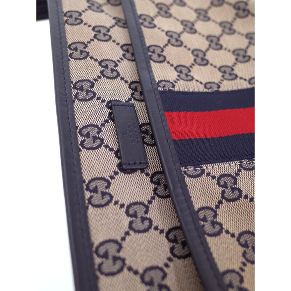 Gucci Web Beige Blue GG Bag Canvas Messenger - Picture 6 of 9